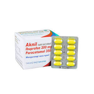 Aknil kaplet(kombinasi paracetamol+ibuprofen) box isi 100 kaplet