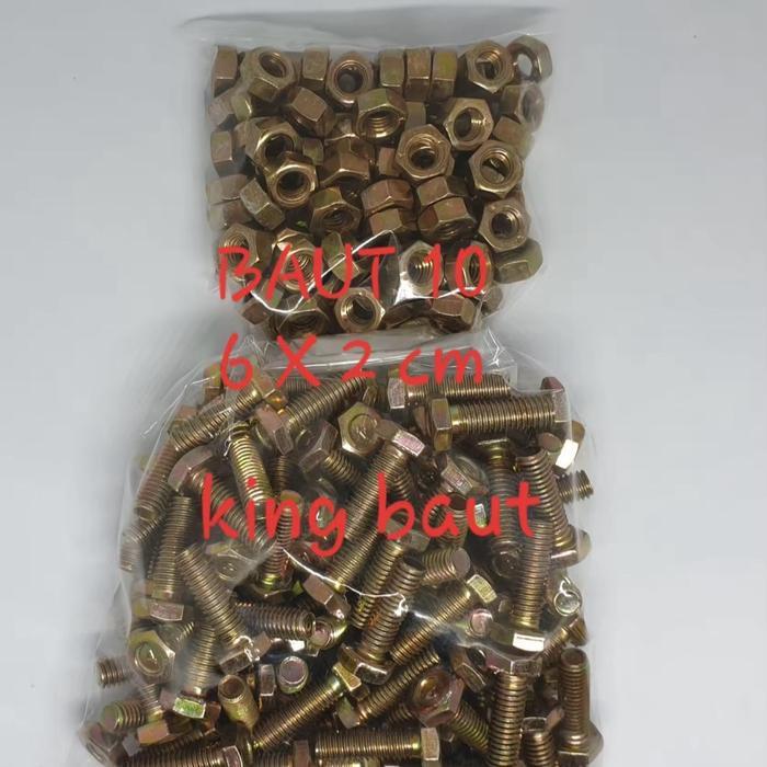 Baut 10 + Mur (6Mm) X 2 Cm #Gratisongkir