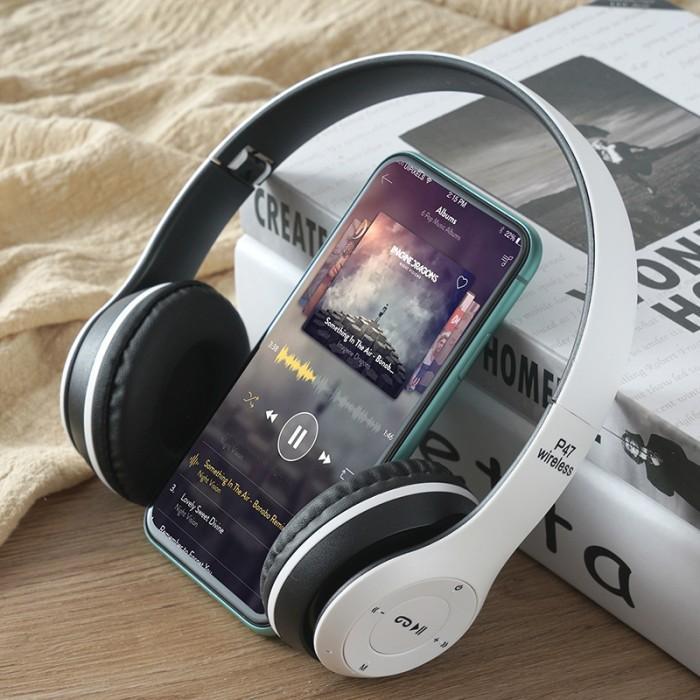 Bluetooth Headphones Headset Macaron Pure Bass Makaron Terbaik