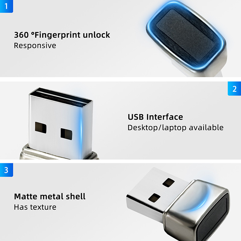 Mini Biometric Fingerprint Login Lock Windows 10 Hello Fingerprint Reader Module For PC Laptop USB