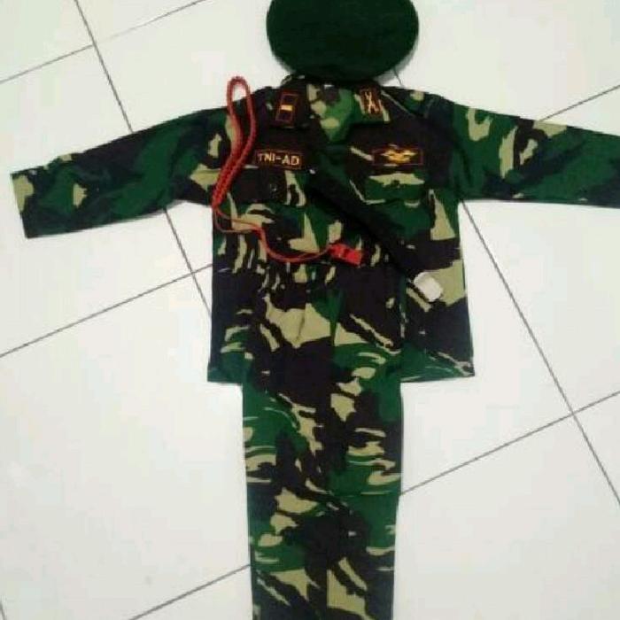 Baju Seragam Anak Tni Anak Loreng Kostum Setelan Tni Ad Tentara Pocil Fashion Pasti Ori