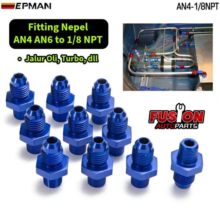Nepel Fitting Oil Line Flare An4 An6 Ke 1/8 Npt For Turbo Oil Line Universal An4-1/8Npt An6-1/8Npt