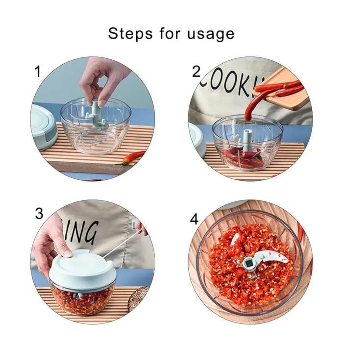 Cod Blender Tarik Manual 5 Pisau / Manual Speedy Chopper Terpercaya