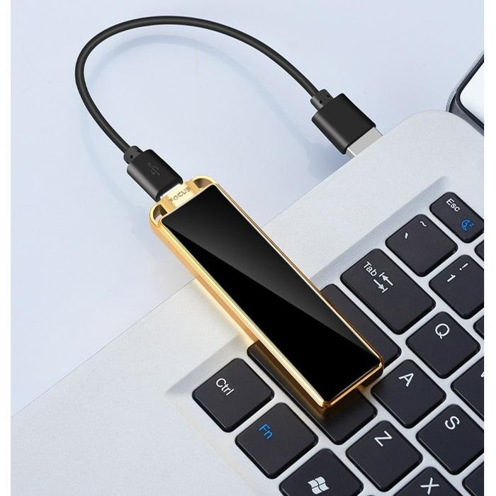Mancis Elektrik 077 Gantungan Portable Mancis Elektrik Usb Rechargeable - Blue Terbaik