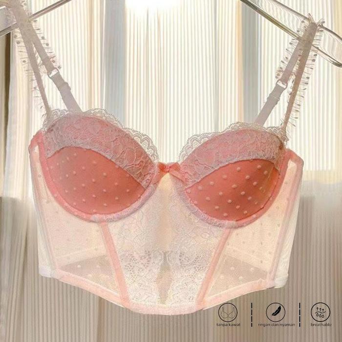 Bustier Top Sexy Lingerie Bustier Set Sexy Corset Bra Wanita