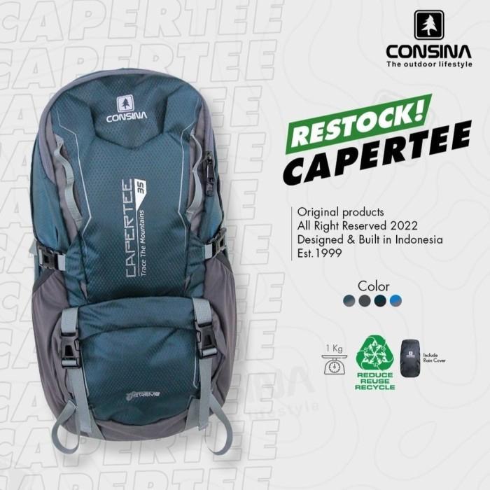 TERLENGKAP CONSINA CAPERTEE 35 LITER TAS DAYPACK GUNUNG SKOLAH PRAMUKA