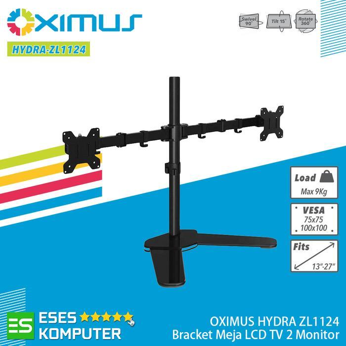 TERBARU BRACKET MONITOR OXIMUS HYDRA ZL1124 DUAL MONITOR LCD LED