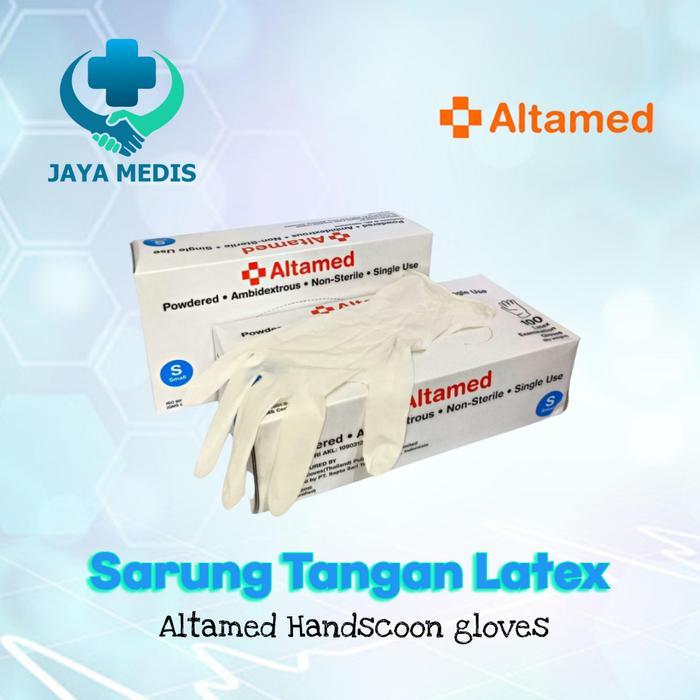 Sarung Tangan Latex ALTAMED / Handscoon Gloves / ALTAMED per BOX isi 100 *