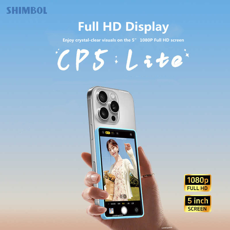 SHIMBOL CP5 Lite 5" Vlog Selfie Phone Monitor Screen 1080P FHD Phone Rear Camera Selfie Monitor for