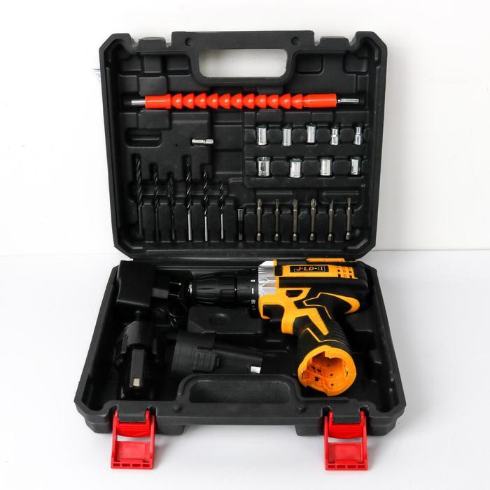 Krisbow - Ii Mesin Bor Baterai 15V Mesin Bor Cas 2 Baterai 10Mm 2-Speed Bor Tangan Tanpa Kabel Bor