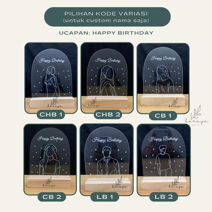 "New" Plakat LED Custom Sketsa foto kado wisuda kado ulang tahun kado pernikahan hadiah wisuda