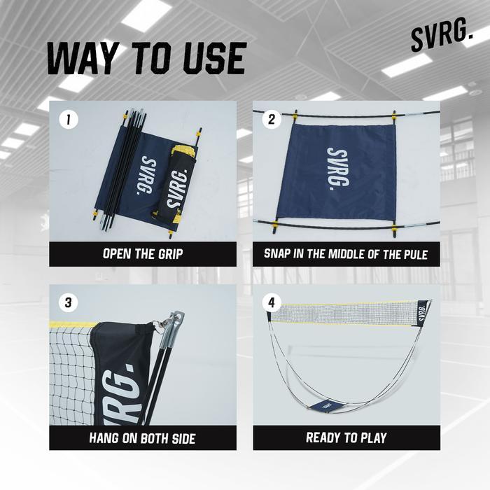 SVRG Badminton Net - Jaring Bulutangkis Portable - Net Bulutangkis