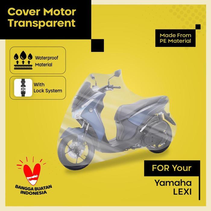 COVER MOTOR LEXY TRANSPARAN WATERPROOF PREMIUM