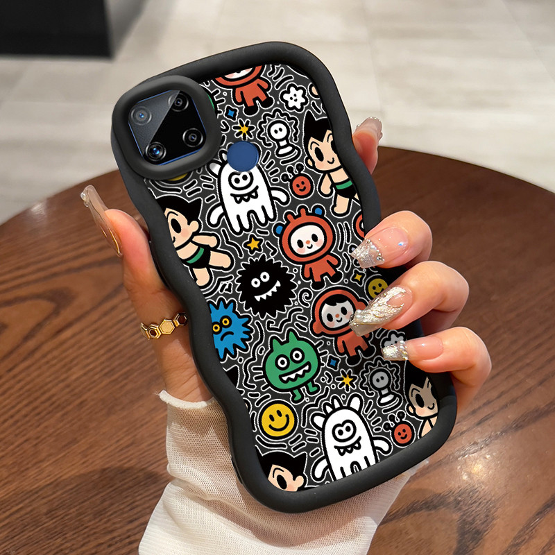 Casing Untuk Realme C15 Case Casing pola Protagonis kartun Kasing HP ceruk Kesing mewah Cesing tipis