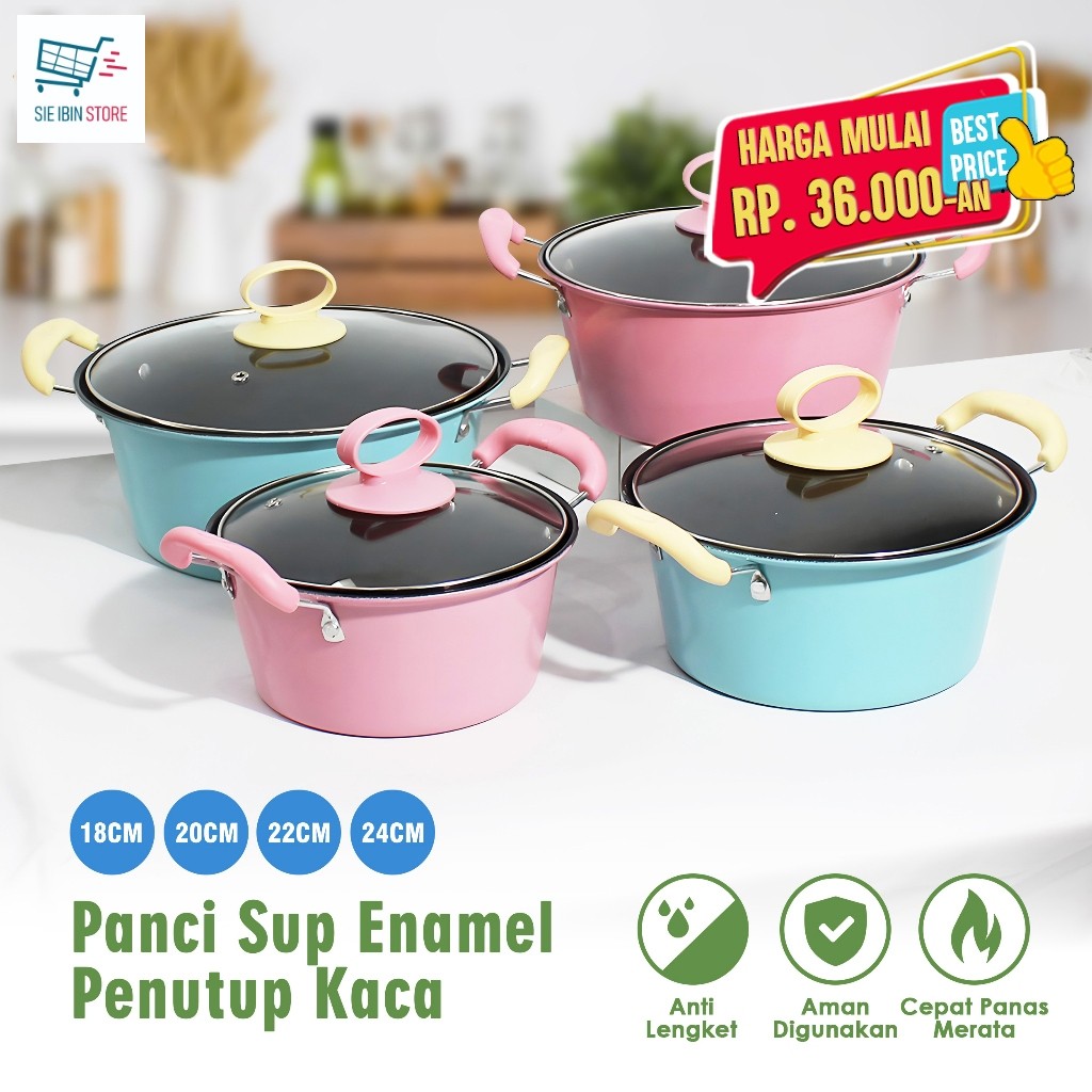 PANCI KUAH TUTUP KACA SAYUR OMICKO 22CM / 24CM