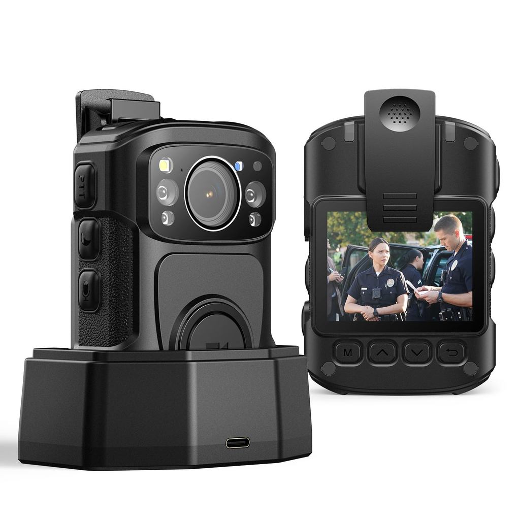 BOBLOV B4K5 128G 4K Mini Camera IP68 GPS Body Worn Camera 11Hrs Video Record Police Body Camera