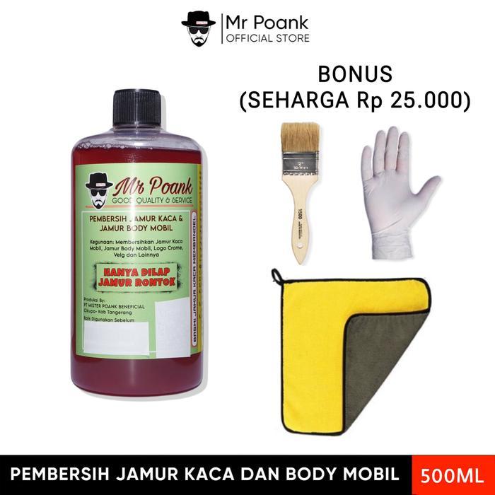 3M Otocars Teknik - Mr Poank Pembersih Kerak Jamur Kaca & Body Mobil 500Ml Cairan Premium Microfiber