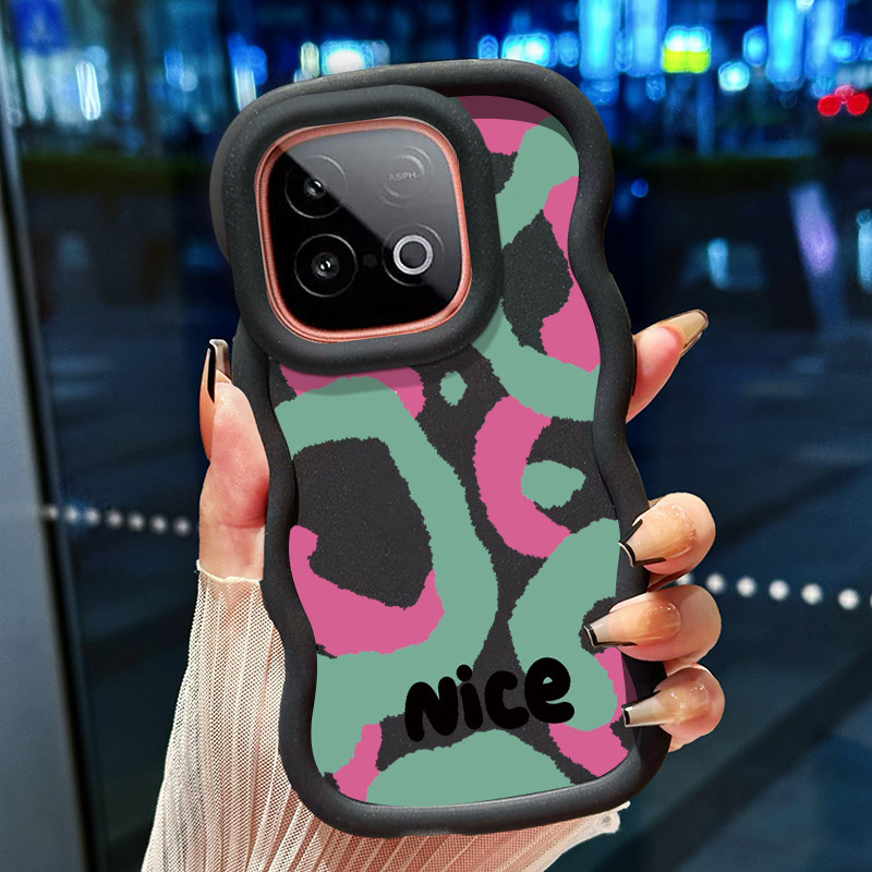 Casing HP Untuk VIVO Y300 GT 5G IQOO Neo 10 Z10 Turbo Pro 5G Case Two-tone irregular lines Kasing si