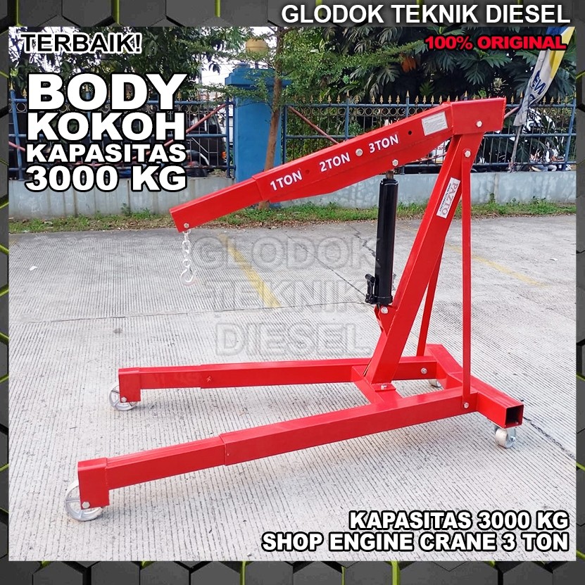 Hydraulic Fold Shop Crane Truck 3 Ton Heavy Duty Jack Hidrolik Engine Crane Foldable 3ton Alat Angku