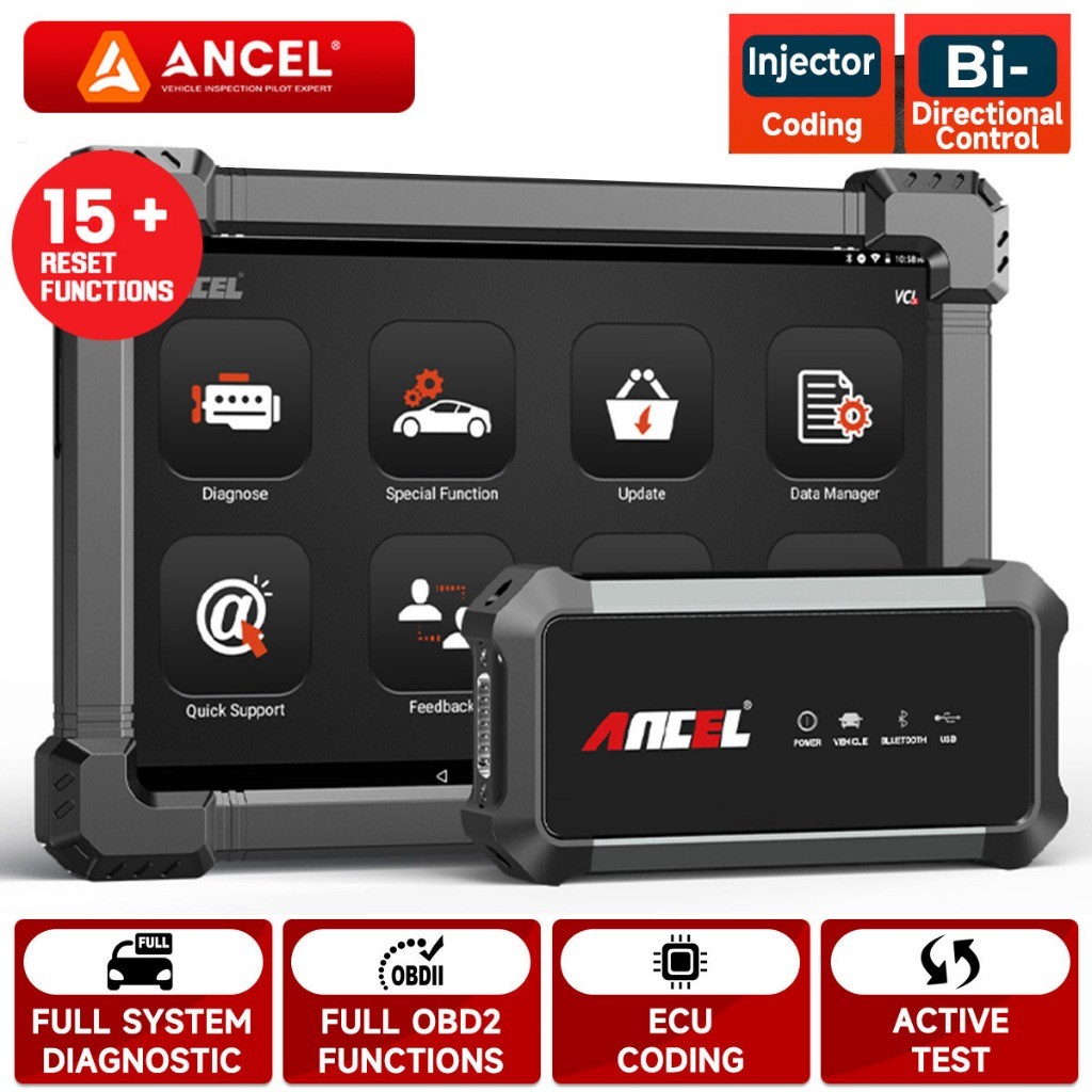 Ancel X7 Obd2 Scanner Bluetooth Mobil Full System Car Obdii Diagnostic Tool Scanner 15pcs Reset Func