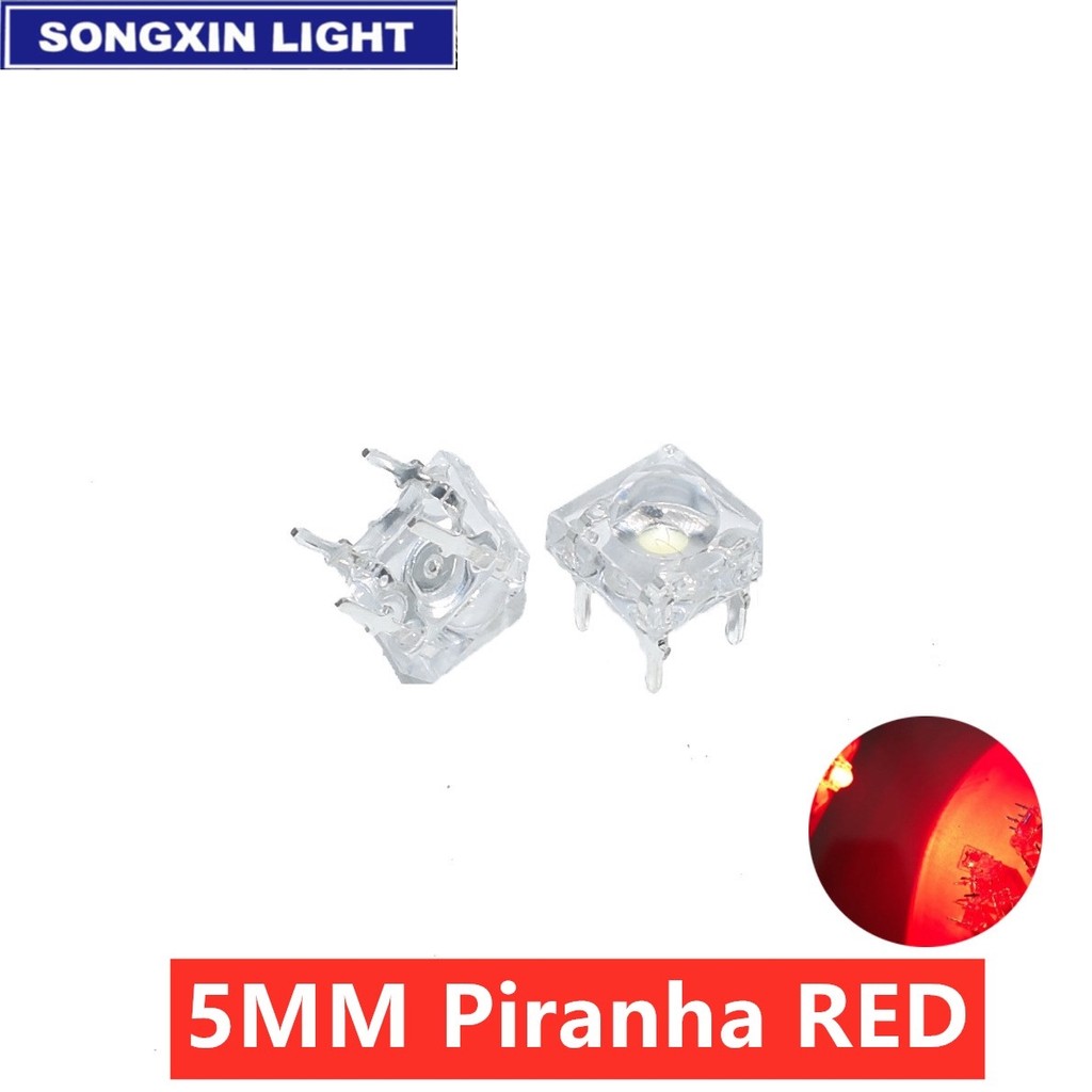 1000pcs LED 5mm Red Dome Super Flux water Clear Piranha LED Round Car lamps Light New High Quality