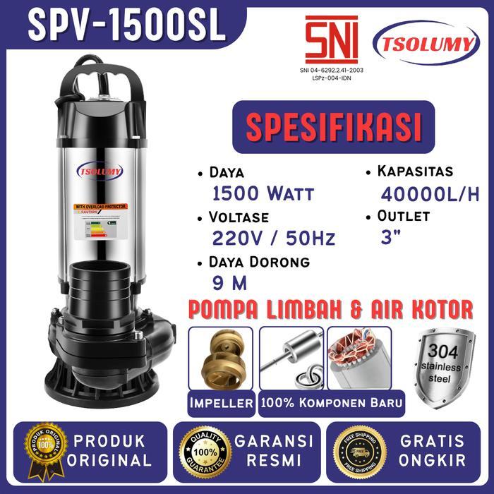 tsolumy SPV-1500SL Pompa Celup Submersible
