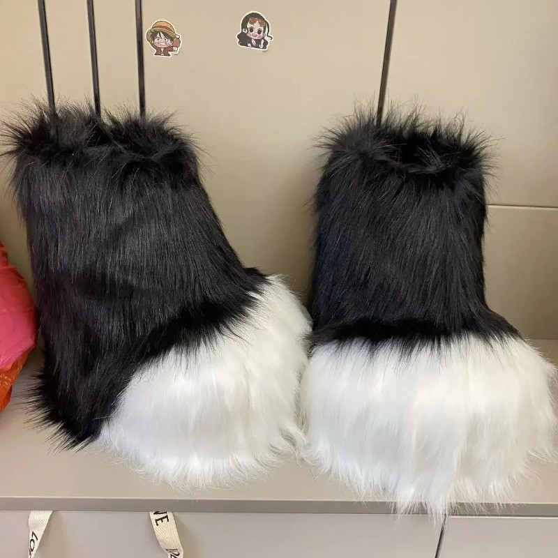 Fluffy Kig Fursuit Cosplay Paw Shoes Furry Fursuit Cosplay Rubbit Cat Boots Cute Animal Manga Party