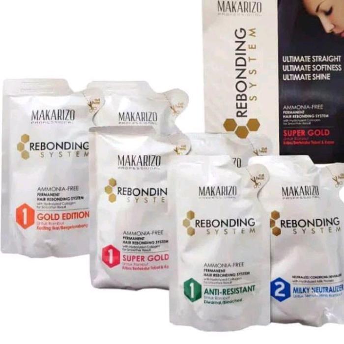Makarizo Professional Rebonding System Kit (Step 1 + Step 2) Obat Pelurus Rambut /Smoothing