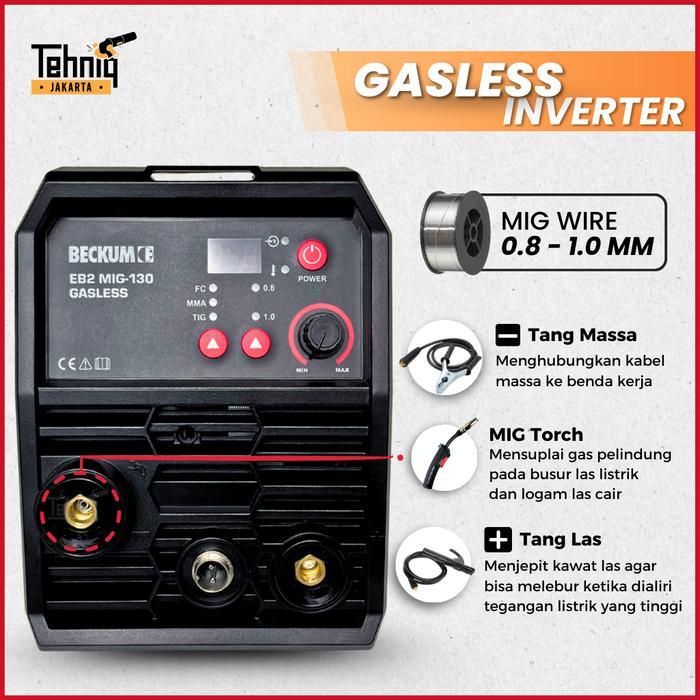 Beckum Eb2 Mig 130 Mesin Las Listrik / Travo Las Eb2 Mig 130 Gasless / Inverter Beckum Eb2 Mig-130A