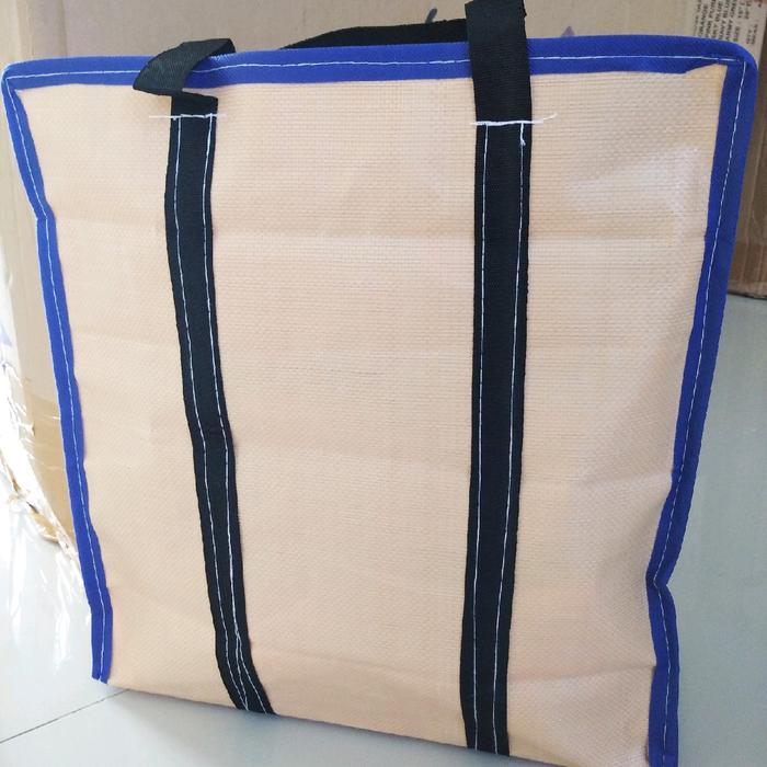 Tas Belanja / Tas Laundry / Tas Karung / Tas Serbaguna Terpal Tebal Resleting Besar Gambar Polos Tbk