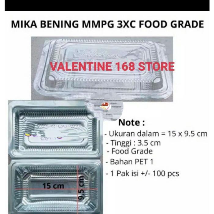 MIKA PLASTIK BENING 3C/3XC TEMPAT KUE PUDING MAKANAN NASI MIE GORENG