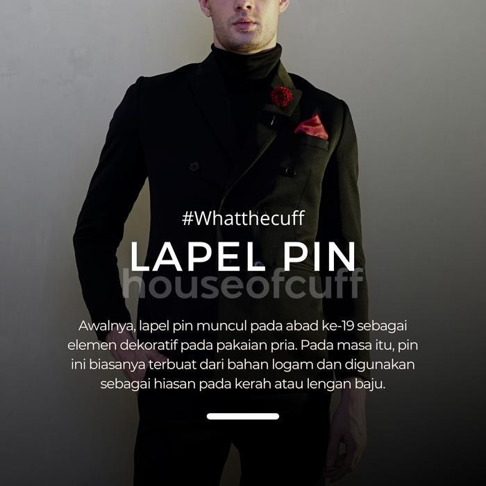 DISKON Collar Bar Lapel pin Bros Jas Wedding FLOWER SATIN CREAM LAPEL PIN