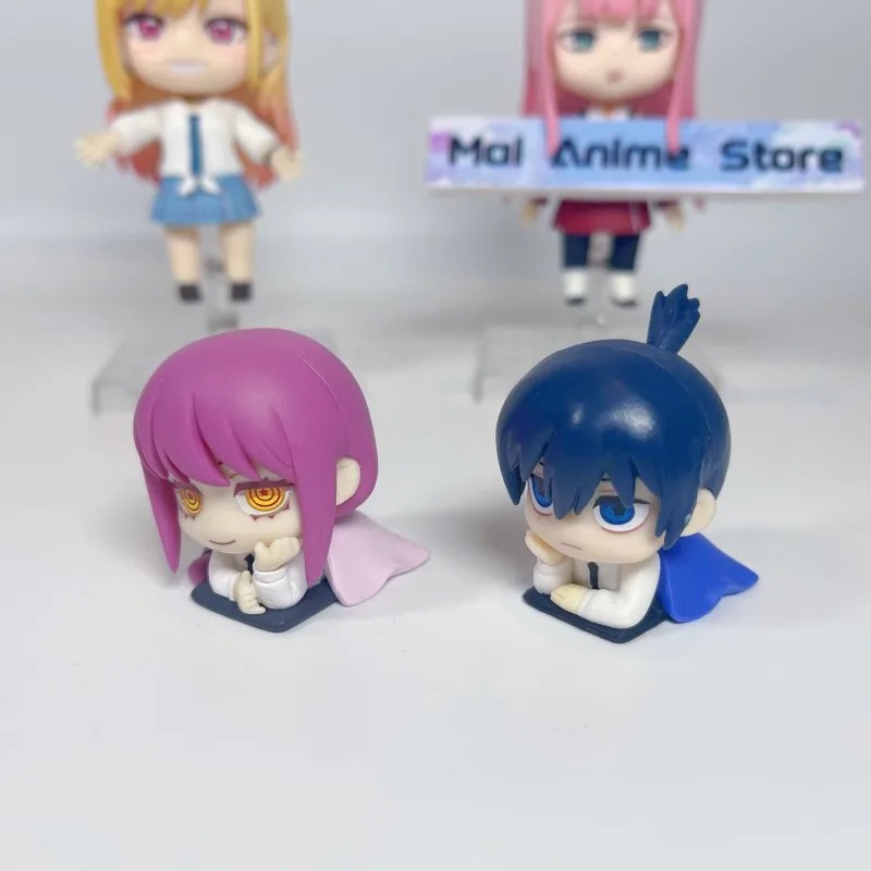 Cute Chainsaw Man Power Figure Anime Aki Denji Statue Makima Sleeping Action Figurine Desk