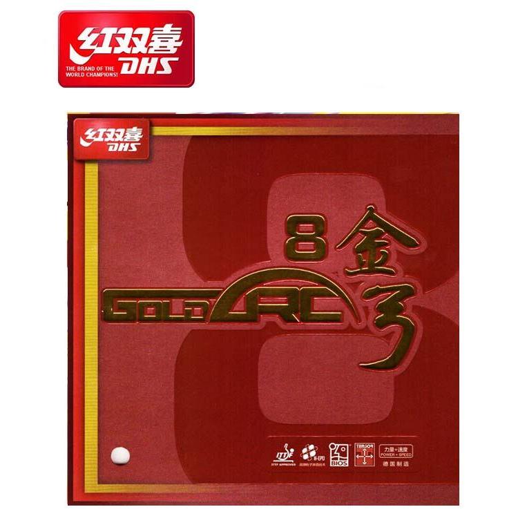 Dhs Double Happiness Karet / Rubber Gold Arc 8 (Licin)