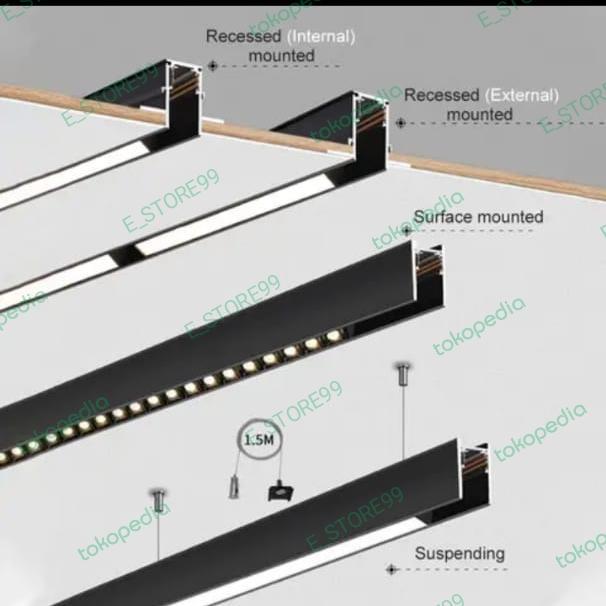 REL LED Magnetic Track Light Rell TrackLight Magnetic Outbow & Inbow