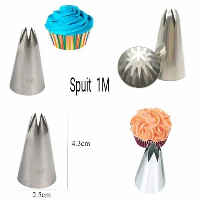 Terlariss Spuit 1M Star Mawar Wilton KW Import Spuit Kue Spuit Butter Cream