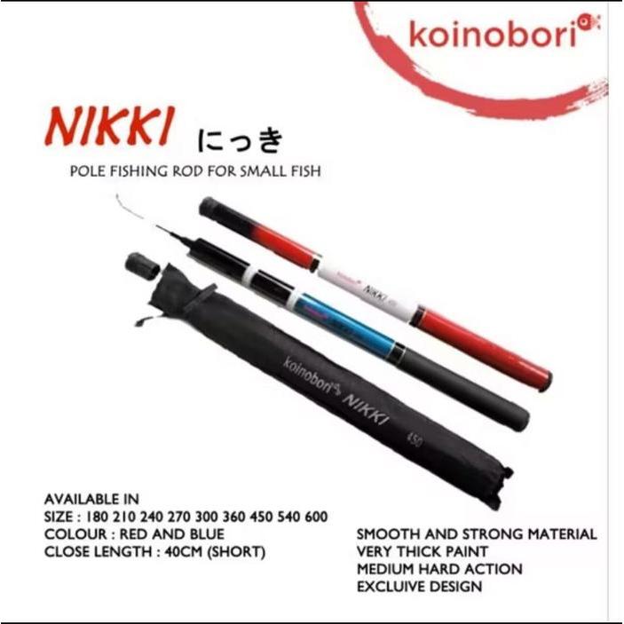 Murah Tegek Pancing Ruas Pendek Koinobori Nikki 300 360 450 540