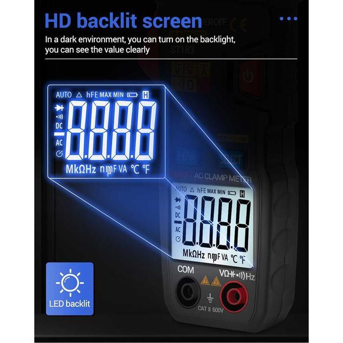 ANENG Digital Multimeter Voltage Tester Clamp - ST183