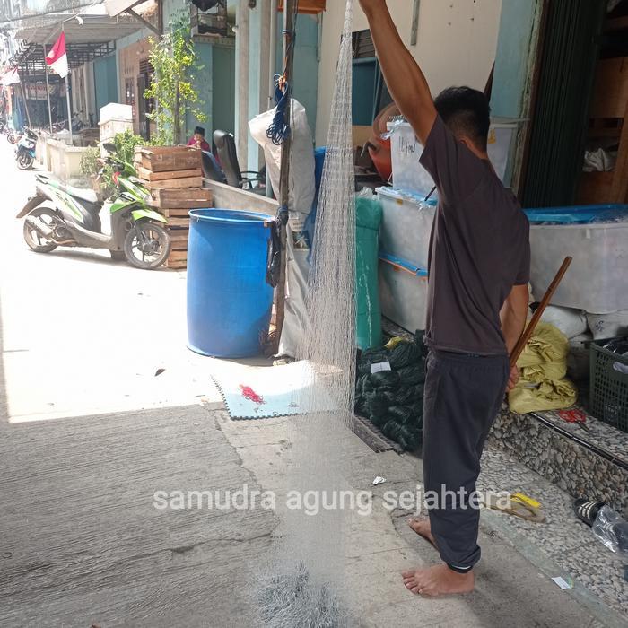 Jala Ikan Dan Udang Lubang 2 Jari 2,1 Meter Siap Pakai . Jala Lempar,.Jala Laut Jala Sungai, Senar