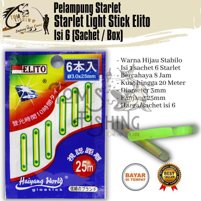 Terlaris Pelampung Pancing Starlet Starlite Light Stick Getsu Isi 6 (Sachet / Box) Murah - Toms