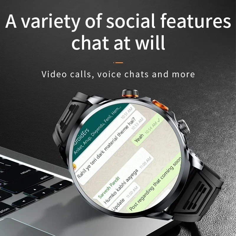 5G Smartwatch H18 Pro Men's Women's GPS WIFI 5G Smartwatch Rotating camera NFC App Download 256GB