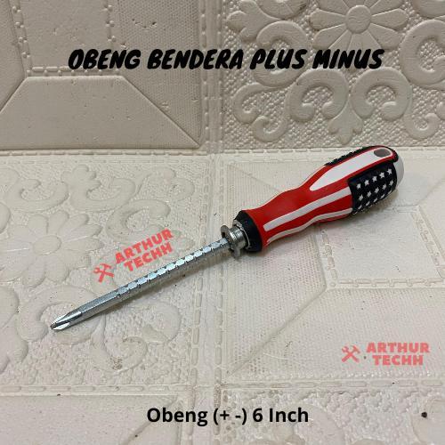 "New" Obeng Bolak Balik Amerika 4 inch 6 inch / Obeng 2 Way USA 4 inch 6 inch