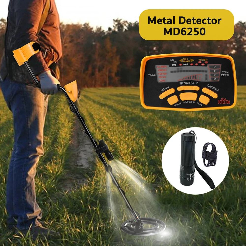 MD6250 Professional Metal Detector High Performance Underground Metal Detector Hunter Underwater Det