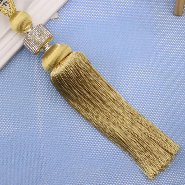 2Pcs Tali Gorden Kristal Tassel Tali Gorden Jendela Panjang Tali Gorden Rumbai Mewah