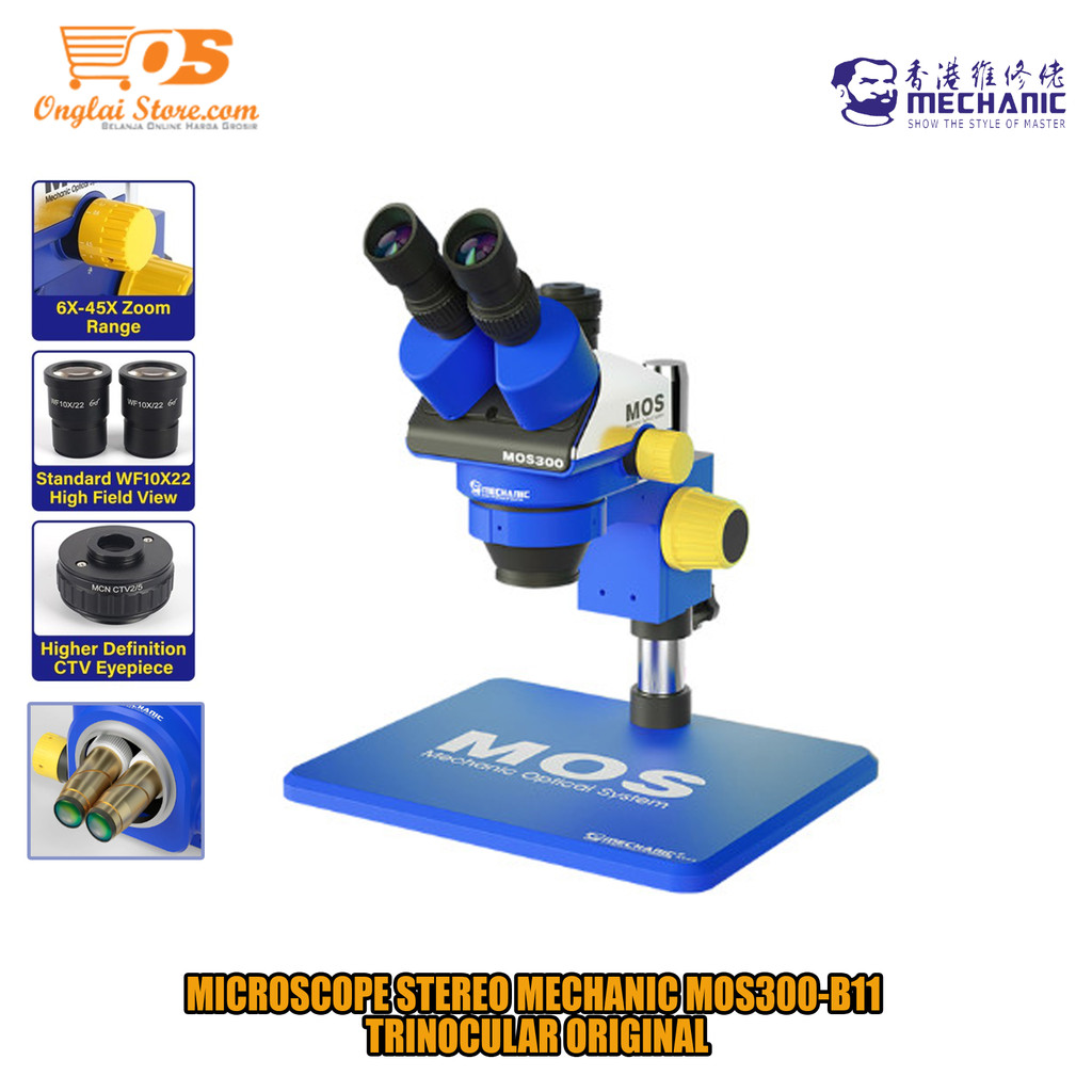MECHANIC MOS300-B11 Microscope Stereo Trinocular - Mikroskop Original