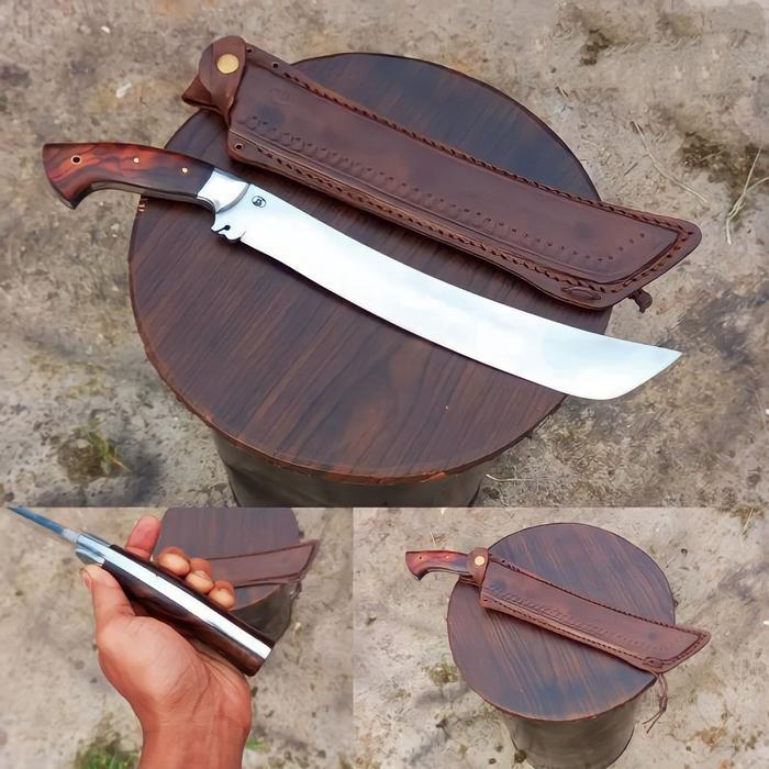 Golok Kopak Rawing Golok Kerja Kebun Dan Daging Fulltang Kulit Premium