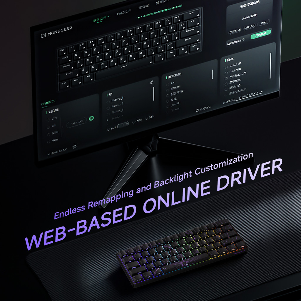 MONSGEEK FUN60 PRO&MAX HE Machanical Keyboard Magnetic Switch 60% Wireless Gaming Keyboard Rapid