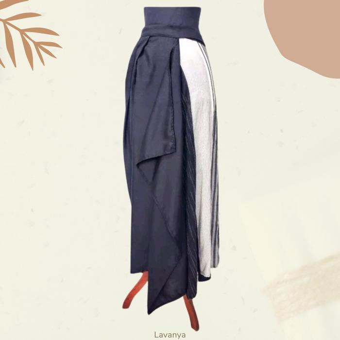 Rok Lilit Batik Lurik Panjang untuk Hijab - Bawahan Wanita - Lavanya Vania Bottom - Ukuran 70-95 cm
