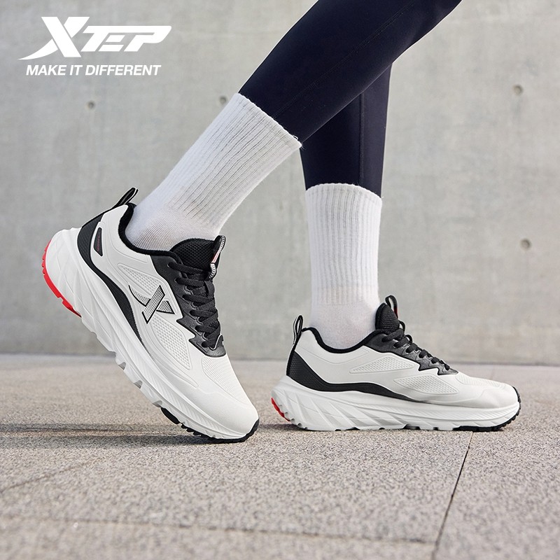 Xtep Men's Cotton Shoes 2025 Winter Retro Breathable Rubber Leather Elasticity Sole Rebound Support