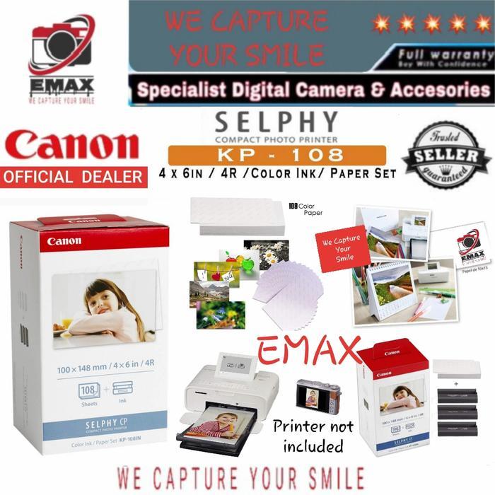 CANON SELPHY KP-108 IN Photo Printer Ink Paper CP Series Canon Selphy KP108 Canon Selphy KP108IN KP